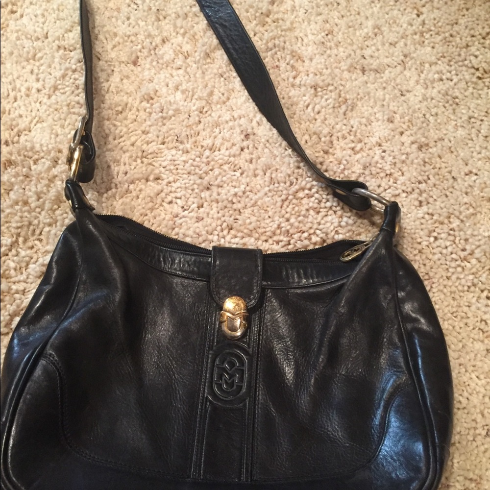 Black leather purse